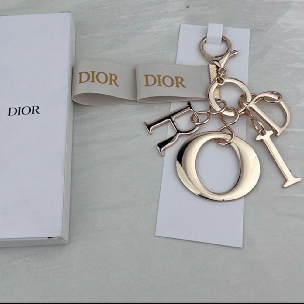 Dior Gold Logo Keychain/Bag Charm
